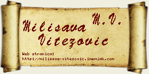 Milisava Vitezović vizit kartica